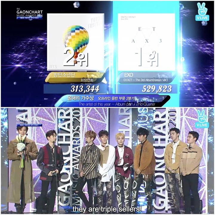 EXO thắng Album of the Year quý 2 với "EX'ACT" Korean ver tại #6thGaonChartAwards
