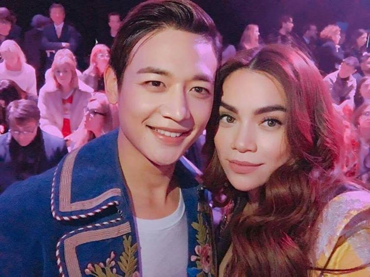 SHINee Minho selfie cùng Hồ Ngọc Hà trong show diễn của Gucci diễn ra tại Milan Fashion Week