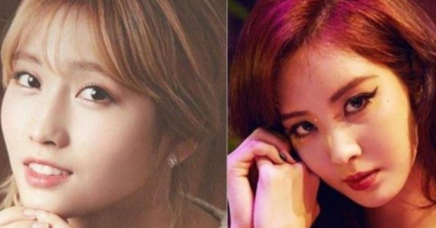 Biểu cảm "fangirl" cực kỳ đáng yêu của Momo (TWICE) khi đứng cạnh đàn chị Seohyun (SNSD) 