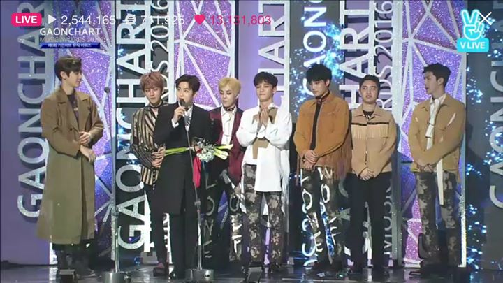 [UPDATE] 170222 EXO @ Gaon Chart Music Awards