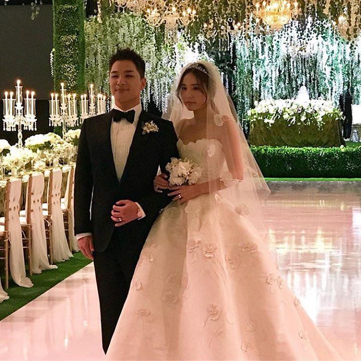 Chú rể Big Bang Taeyang và cô dâu Min Hyorin chính thức về chung một nhà #DopeWeddingCongratz 