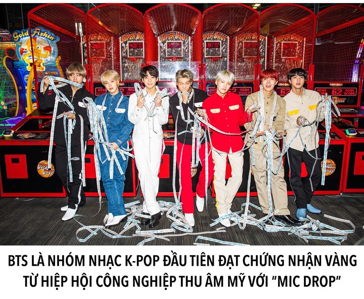 Nhờ cán mốc tiêu thụ 500,000 unit, BTS trở thành nghệ sĩ Hàn Quốc thứ 2 sau PSY “Gangnam Style” đạt được chứng nhận này (1 unit tương đương với 1 lượt download, hoặc 150 lượt phát nhạc theo yêu cầu).