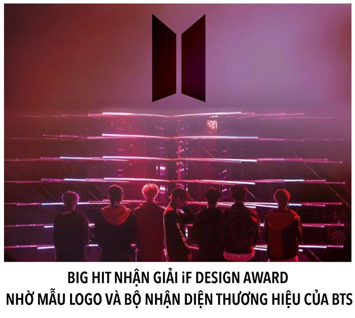 Tại lễ trao giải iF Design Award ở Đức vừa qua, Big Hit nhận được giải thưởng về Nhận diện doanh nghiệp/thương hiệu trong mục Thiết kế Truyền thông nhờ bộ BI mới của BTS được công bố tháng 7 năm ngoái. iF được coi là 1 trong 3 giải thưởng về thiết kế uy t