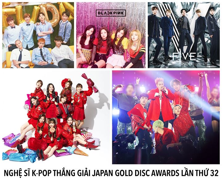 Hiệp hội C&ocirc;ng nghiệp Thu &acirc;m Nhật Bản (RIAJ) c&ocirc;ng bố c&aacute;c nghệ sĩ thắng giải Đĩa v&agrave;ng dựa tr&ecirc;n doanh thu &acirc;m nhạc v&agrave; video h&agrave;ng năm. Họ kh&ocirc;ng tổ chức lễ trao giải. C&aacute;c c&aacute;i t&ecirc;n K-Pop được vinh danh năm nay l&agrave;: