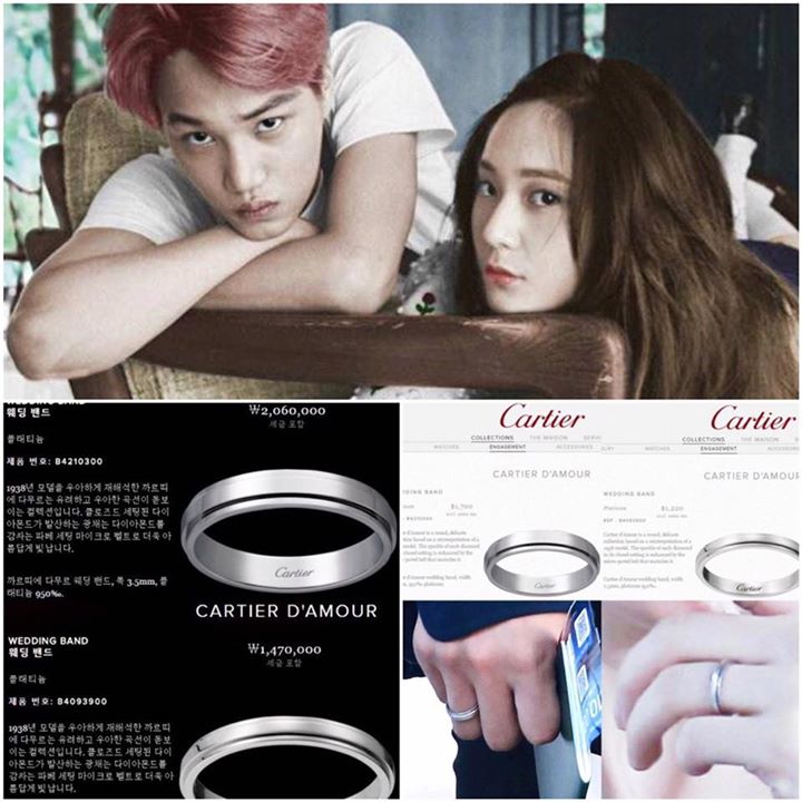 Gossip: Bóc giá nhẫn đôi của EXO Kai và f(x) Krystal