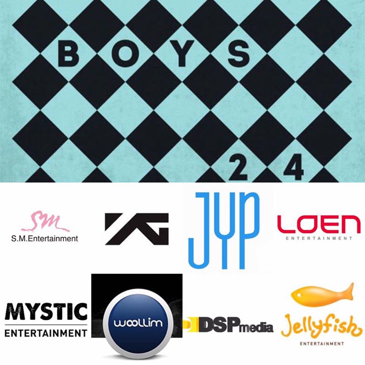 News: Dự án 25 tỷ won #BOYS24 của Mnet sẽ có sự tham gia của các trainee nam nhà SM, YG, JYP, Woollim, DSP, Jellyfish, Mystic, Loen và các công ty khác. 