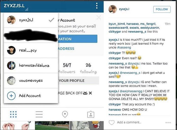 Nghi vấn: Sasaeng này đã hack được pass và thực sự đăng nhập vào tài khoản Instagram của Chanyeol, Krystal và Luna?
