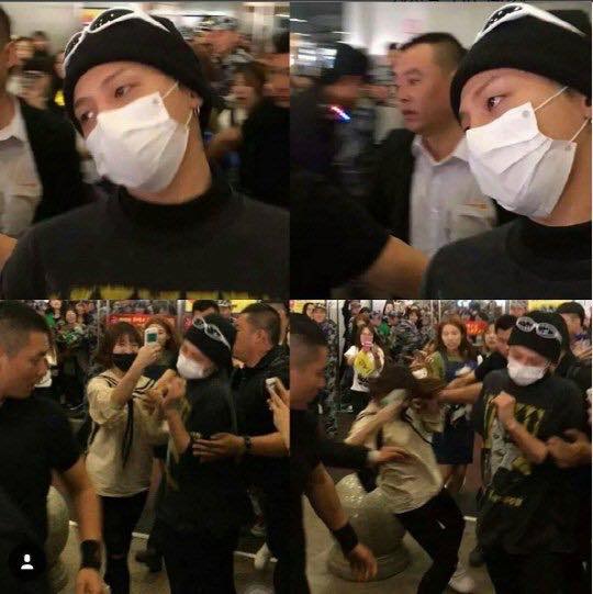 News: G-Dragon bực bội vì một fan nữ quá phấn khích tại sân bay quốc tế Bắc Kinh. 