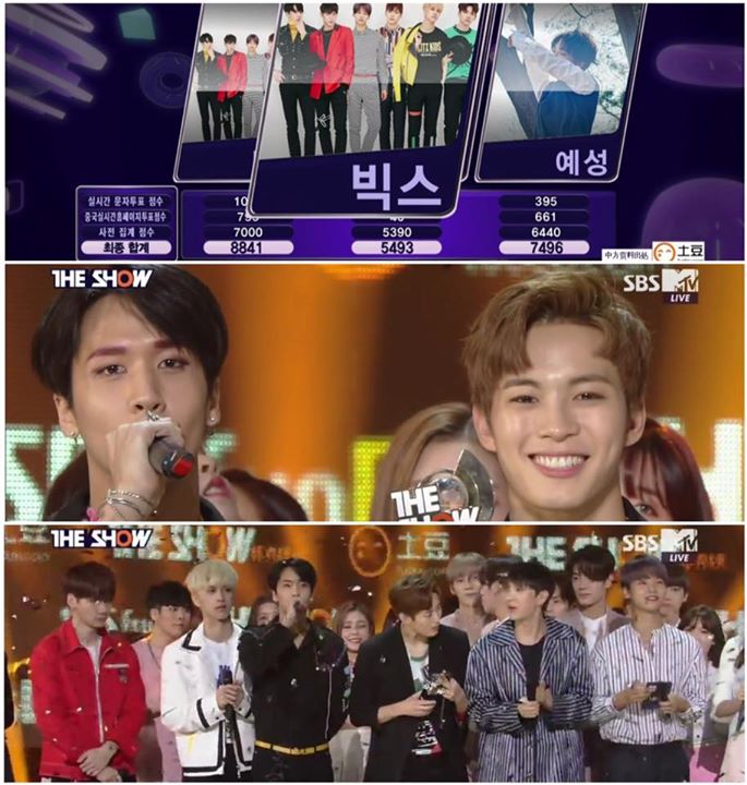 Chúc mừng VIXX giành chiến thắng trên SBS MTV The Show hôm nay trước UP10TION và SUPER JUNIOR Yesung 