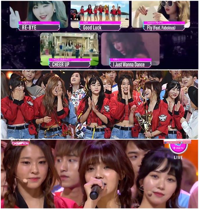 Chúc mừng AOA giành chiến thắng trên MBC Show Champion hôm nay trước AKMU, Jessica, TWICE & SNSD Tiffany 