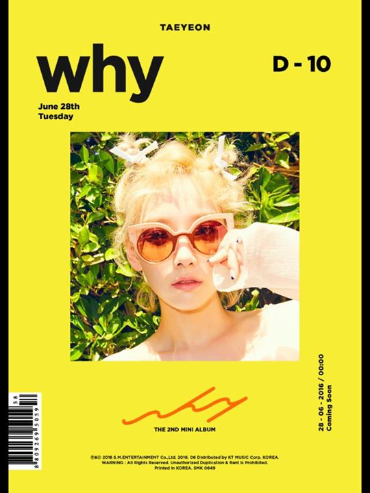 Teaser comeback của SNSD Taeyeon cho mini album thứ 2 "Why" phát hành ngày 28/6