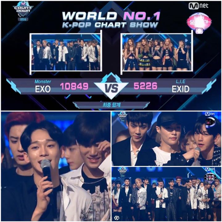 EXO đã giành chiến thắng trên M! Countdown hôm nay trước EXID ✨