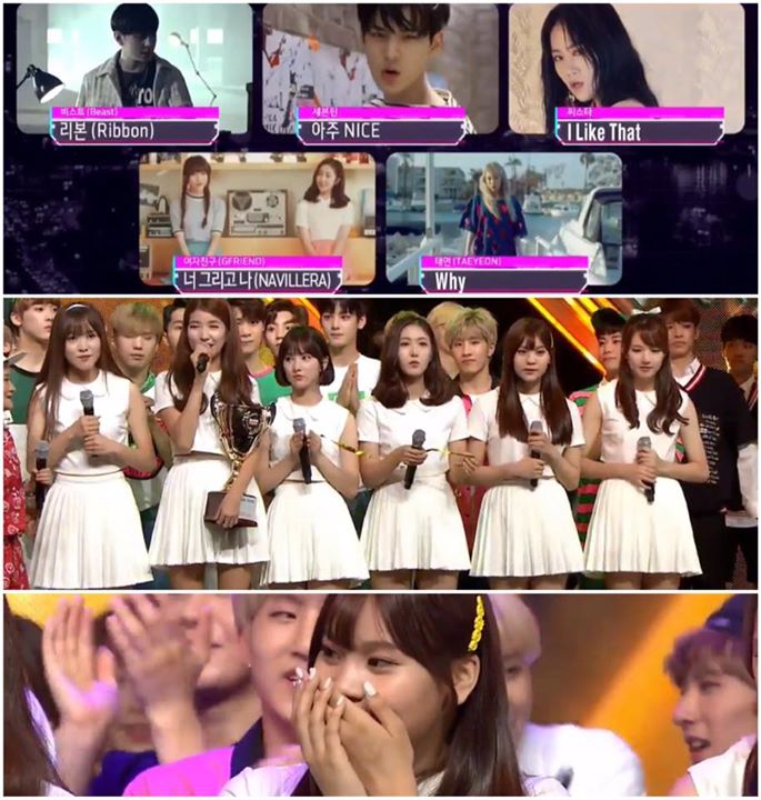 Chúc mừng GFRIEND đã giành chiến thắng trên MBC Show Champion hôm nay trước BEAST, SEVENTEEN, SISTAR và TAEYEON 