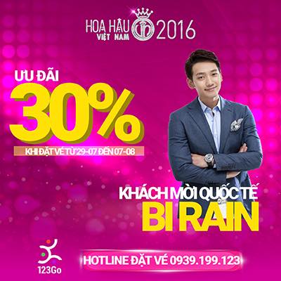 HOT: Bi Rain sẽ biểu diễn tại đêm chung kết Hoa Hậu Việt Nam 2016 sẽ diễn ra vào ngày 28 tháng 8 tại Nhà Thi Đấu Phú Thọ - Thành phố Hồ Chí Minh