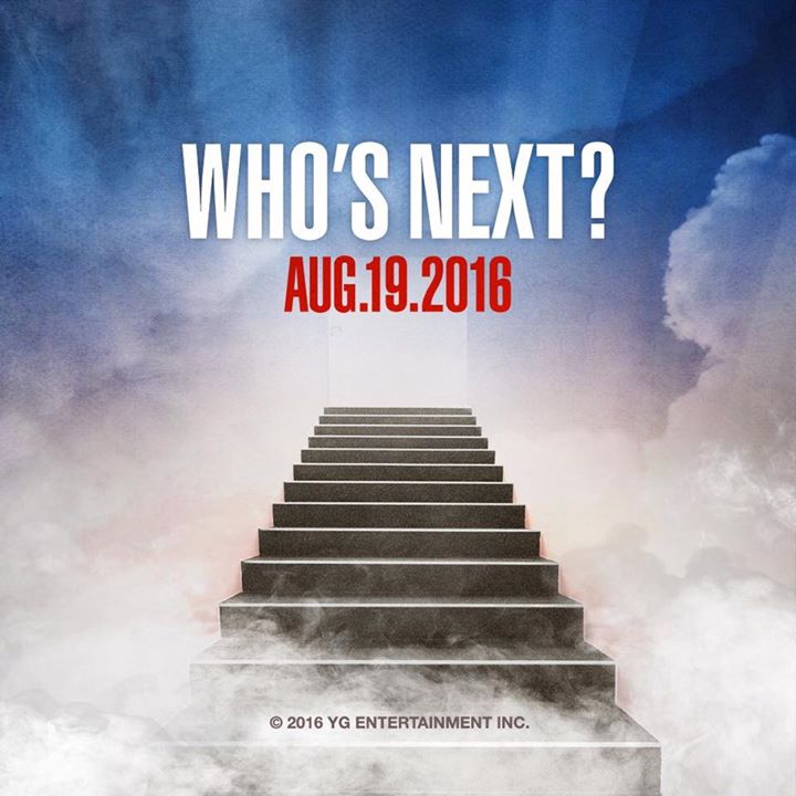 YG tung teaser "Who's Next?" báo hiệu một sản phẩm âm nhạc sẽ ra lò vào vào ngày 19 tháng 8