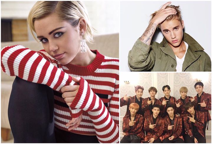 News: Miley Cyrus bị lôi vào cuộc chiến giữa fan Justin Bieber và fan K-Pop