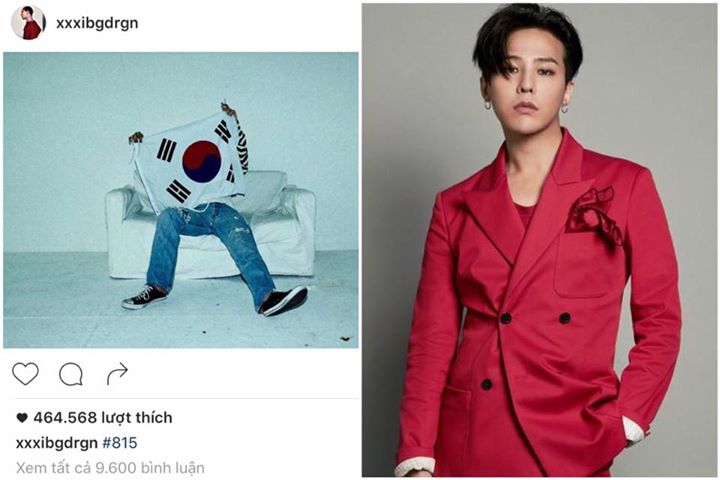 News: G-Dragon hứng chịu phản ứng dữ dội từ fan Nhật sau khi up ảnh cờ Hàn Quốc lên Instagram