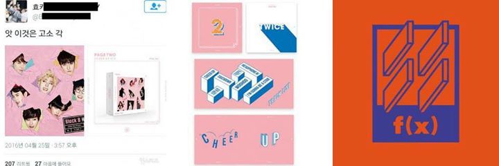 Instiz: Về chuyện album của Twice đạo nhái thiết kế album của f(x) và Block B