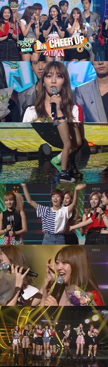 Bài báo: Twice giành cúp #1 trên 'Music Bank'... Jungyeon xuất hiện bất ngờ dù bị thương ở chân 