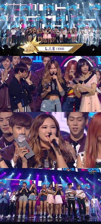 Bài báo: EXID giành #1 tuần thứ hai trên Inkigayo... các thành viên bật khóc