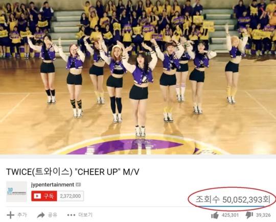 Bài báo: MV “Cheer Up” của Twice là MV idol đầu tiên đạt 50 triệu lượt view trong thời gian ngắn nhất