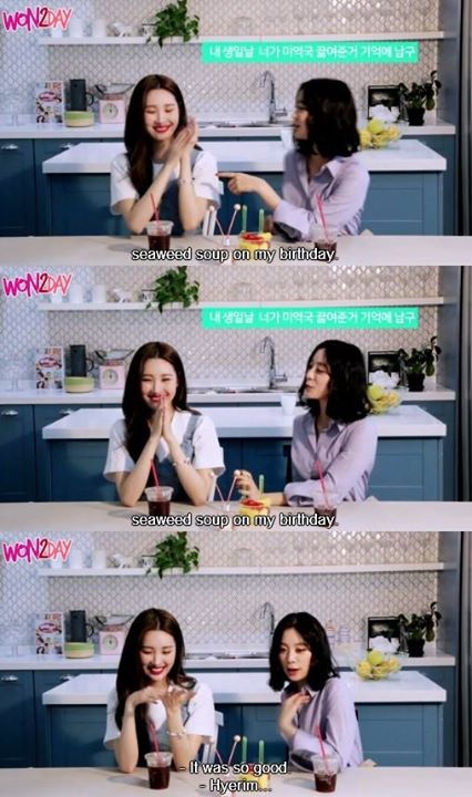 Naver: Wonder Girls Hyelim "Quãng thời gian khi em gặp nhiều khó khăn, Sunmi đã nấu canh rong biển cho em, cảm động vô cùng"