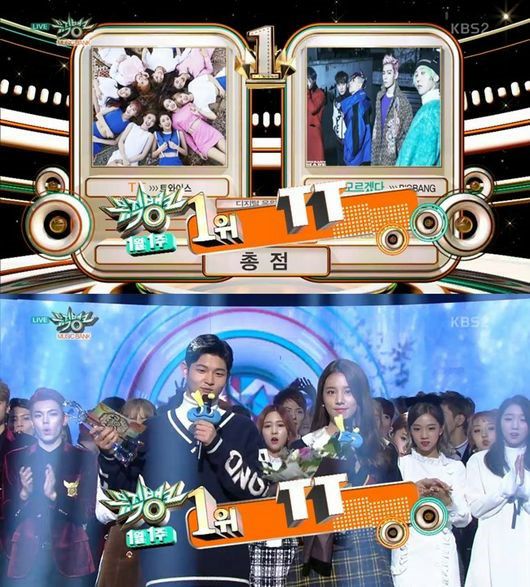 Bài báo: 'Music Bank' Twice gây bất ngờ khi giành #1 dù đã kết thúc quảng bá... AOA và NCT127 trở lại