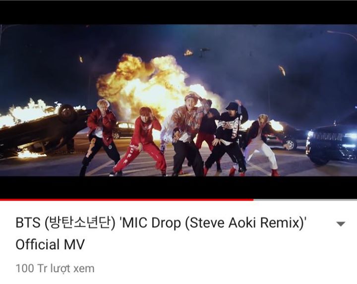 “MIC Drop” là MV thứ 12 của BTS đạt 100 triệu views trên Youtube 