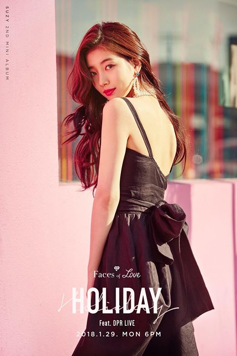 Suzy tung bộ ảnh concept cho mini album thứ hai FACES OF LOVE. M&oacute;n khai vị &ldquo;In Love with Someone Else&rdquo; ra mắt v&agrave;o 22/1, m&oacute;n ch&iacute;nh &ldquo;Holiday&rdquo; l&ecirc;n s&agrave;n ng&agrave;y 29 c&ugrave;ng th&aacute;ng. Suzy tham gia s&aacute;ng t&aacute;c v&agrave; viết lời cho album 