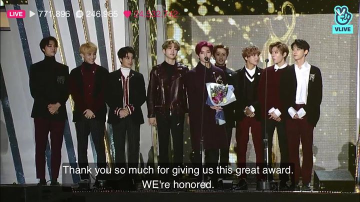 NCT 127 thắng giải Tik Tok Best Dance Performance tại Seoul Music Awards lần thứ 27