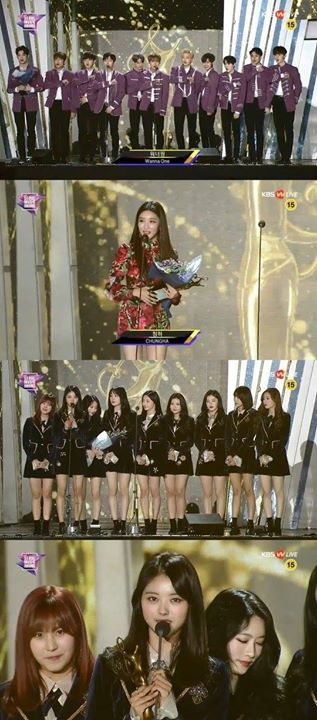 B&agrave;i b&aacute;o: Wanna One x Chungha x Pristin đoạt giải t&acirc;n binh 