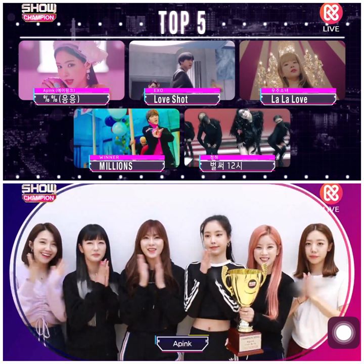 Cúp Show Champion tuần này đã thuộc về Apink