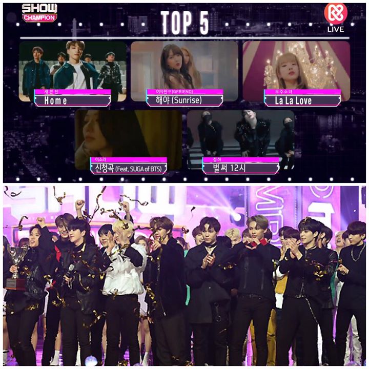 SEVENTEEN giành cúp đầu cho “HOME” trên Show Champion trước GFriend, WJSN, Lee Sora và Chungha