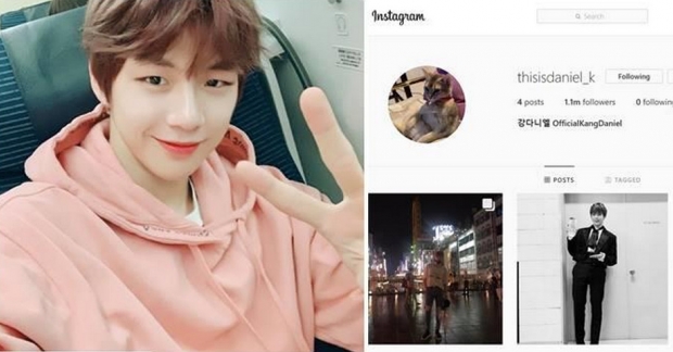 Chỉ mới lập Instagram nhưng "center quốc dân" Kang Daniel đã chạm cột mốc follower "khủng"