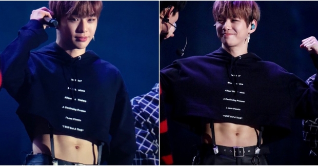 Vẫn là "thánh" Kang Daniel (Wanna One): Táo bạo diện áo crop-top trong concert khiến cư dân mạng phát cuồng 