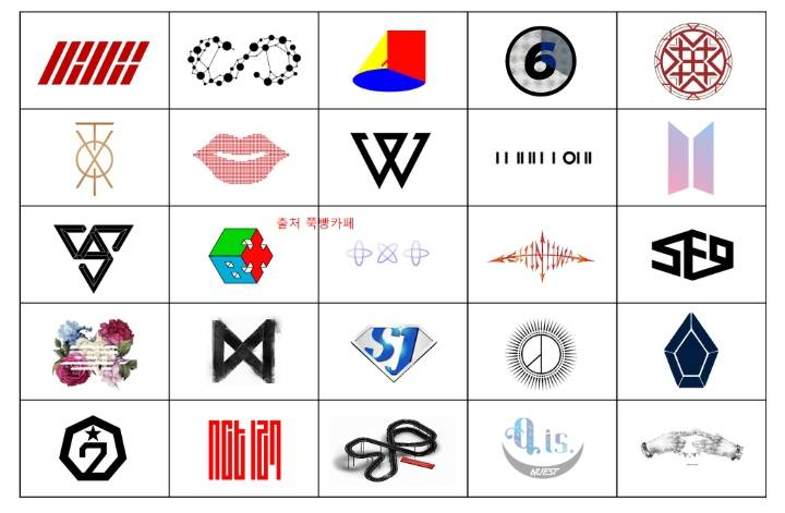 Instiz: Trò chơi bingo sử dụng logo của idol nam