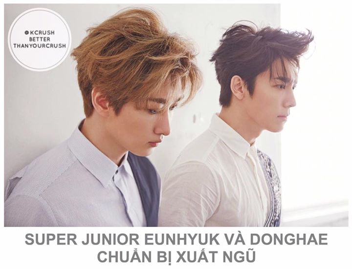 Eunhyuk sẽ xuất ngũ ngày 12/7 sau 1 năm 9 tháng phục vụ trong ban nhạc quân đội. Đáng chú ý, thành viên Super Junior từng ủng hộ 30 triệu won (590 triệu VNĐ) cho các cựu binh nhạc công vào tháng 4. Còn Donghae sẽ xuất ngũ ngày 14/7 sau khi hoàn thành nhiệ