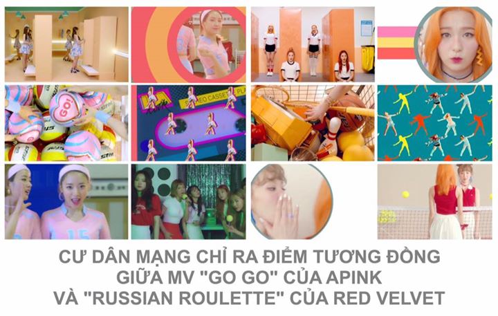 Ngay sau khi single Nhật thứ 8 của Apink mang tên “もっとGO!GO!" được phát hành, các cư dân mạng đã chỉ ra MV của bài hát này khá giống với "Russian Roulette" của Red Velvet. Ngoài một số cho rằng đây không thể là sự trùng hợp, một số lại cho rằng chỉ có vài