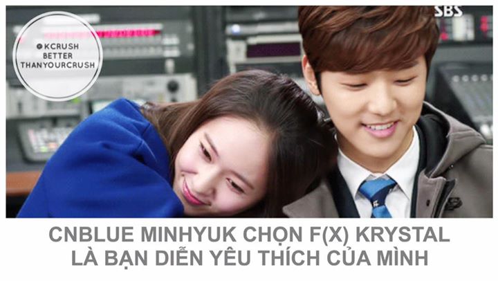 D&ugrave; từng l&agrave;m việc với nhiều nữ diễn vi&ecirc;n như Park Shin Hye, Moon Chae Won, Oh Yeon Seo, Hyeri..v.v nhưng CNBLUE Minhyuk tiết lộ tr&ecirc;n MBC &rsquo;Video Star&rsquo; ng&agrave;y 11/7: &rdquo;Trong số những nữ diễn vi&ecirc;n m&agrave; t&ocirc;i đ&atilde; l&agrave;m việc c&ugrave;ng, t&ocirc;i th&iacute;ch Soojung nhất. C&ocirc; ấy thực sự giố