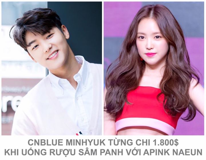 Trên MBC 'Video Star' phát sóng ngày 11/7, các MC hỏi: "Mọi người nói rằng Minhyuk từng uống champagne đắt tiền với một thành viên nhóm nhạc nữ nổi tiếng, cô S, tại một quán bar trên sân thượng (rooftop) ở Thái Lan, đúng hay sai?"