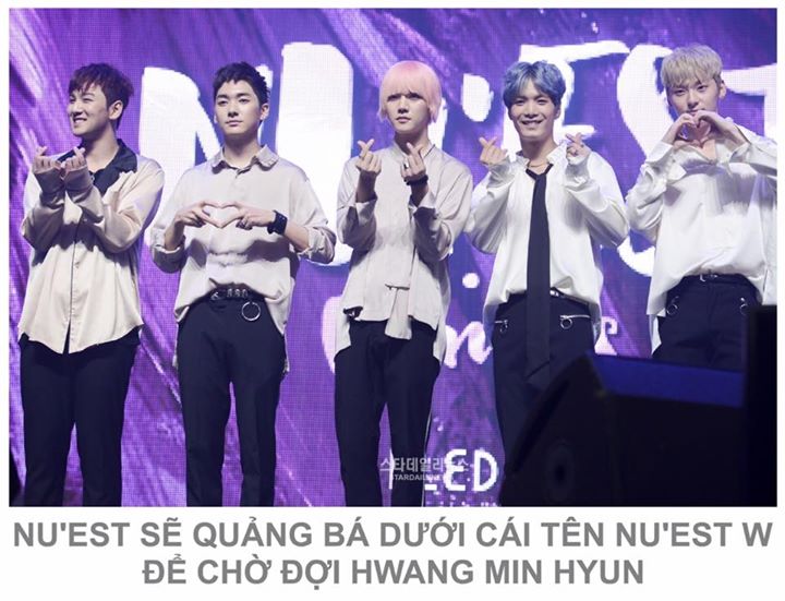 4 th&agrave;nh vi&ecirc;n JR, Ren, Baekho v&agrave; Aron sẽ tiếp tục quảng b&aacute; với tư c&aacute;ch nh&oacute;m nhỏ NU'EST W (Wait) để chờ đợi Hwang Min Hyun trở lại sau khi kết th&uacute;c hoạt động c&ugrave;ng WANNA ONE, v&agrave; cả nh&oacute;m sẽ bắt đầu một khởi đầu mới. Ngo&agrave;i ra n&oacute; c&ograve;n &yacute; nghĩa rằng nh&oacute;m đ&atilde; chờ đợ