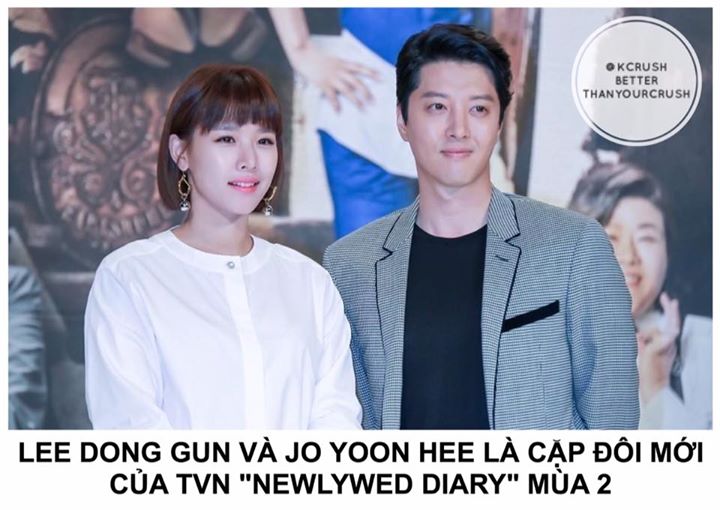 Sau Ahn Jae Hyun và Goo Hye Sun, "Nhật kí vợ chồng mới cưới" của PD nổi tiếng Na Young Suk sẽ trở lại mùa 2 cùng Lee Dong Gun và Joo Yoon Hee - cặp đôi phim giả tình thật khi đóng chung KBS "Laurel Tree Tailors." Hiện cả hai đã đăng kí kết hôn và chuẩn bị