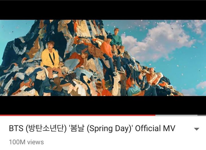 ”Spring Day” là MV thứ 7 của BTS cán mốc 100 triệu views sau “Dope,” “Fire,” “Blood, Sweat & Tears,” “Boy in Luv,” “Save Me” và “Not Today 
