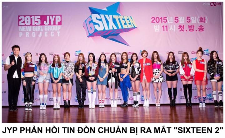 Ngày 22/7 một số đại diện ngành công nghiệp giải trí cho biết JYP Entertainment và Mnet hiện đang cùng nhau bàn bạc về format và concept để tạo ra ’SIXTEEN’ mùa 2. Sau đó JYP phản hồi với truyền thông: ”Đúng là chúng tôi đang thảo luận một chương trình mớ