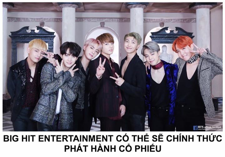 Với việc BTS đang trên đà nổi tiếng và thu hút về các hợp đồng trị giá hàng triệu đô la, giá trị của Big Hit Entertainment cũng gia tăng đáng kể. Big Hit hiện vẫn là một công ty tư nhân nhưng các nhà phân tích tài chính dự đoán rằng họ sắp cổ phần hóa và