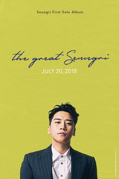 BIGBANG Seungri thông báo tung solo album đầu tay “THE GREAT SEUNGRI” vào ngày 20/07 sắp tới