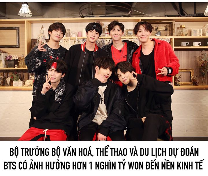 Trong một bài phỏng vấn với Sege Ilbo, ông Do Jong Hwan - Bộ trưởng bộ Văn hoá, Thể thao và Du lịch Hàn Quốc đã nhắc đến ảnh hưởng to lớn của BTS với nền kinh tế. Trả lời một câu hỏi liên quan đến chính sách Hallyu, ông cho biết: