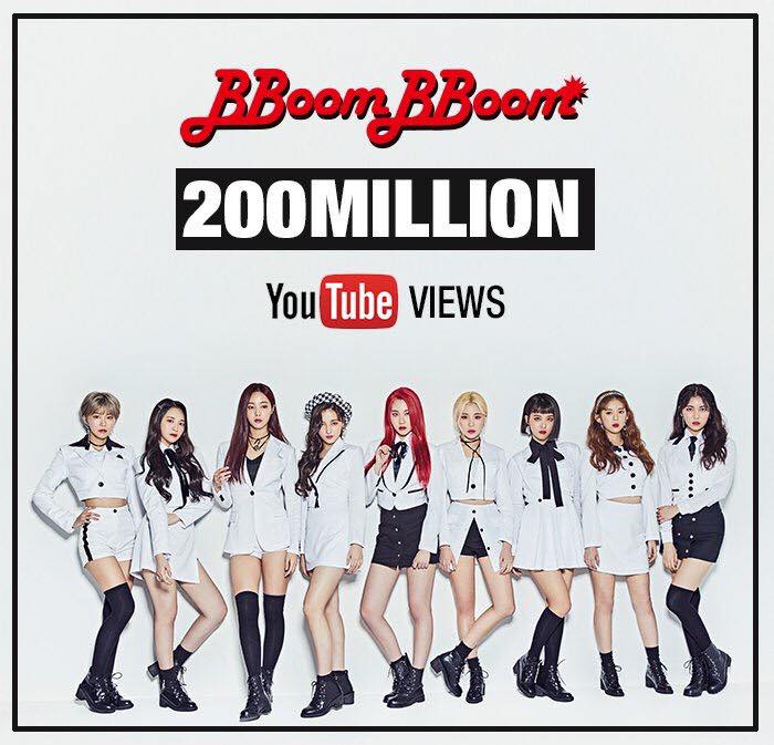 “BBOOM BBOOM” của MOMOLAND cán mốc 200 triệu views  ➤ https://youtu.be/JQGRg8XBnB4