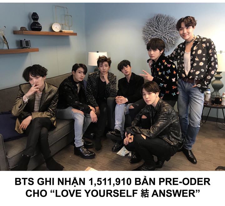 Chỉ sau 1 tuần mở pre-order, album mới của BTS đã có đơn đặt trước cao hơn 62,623 bản so với album cũ “LOVE YOURSELF 轉 Tear”. Tự phá vỡ và tiếp tục giữ vững kỉ lục về lượng pre-order cao nhất K-Pop. Con số này mới chỉ bao gồm thị trường nội địa Hàn Quốc c