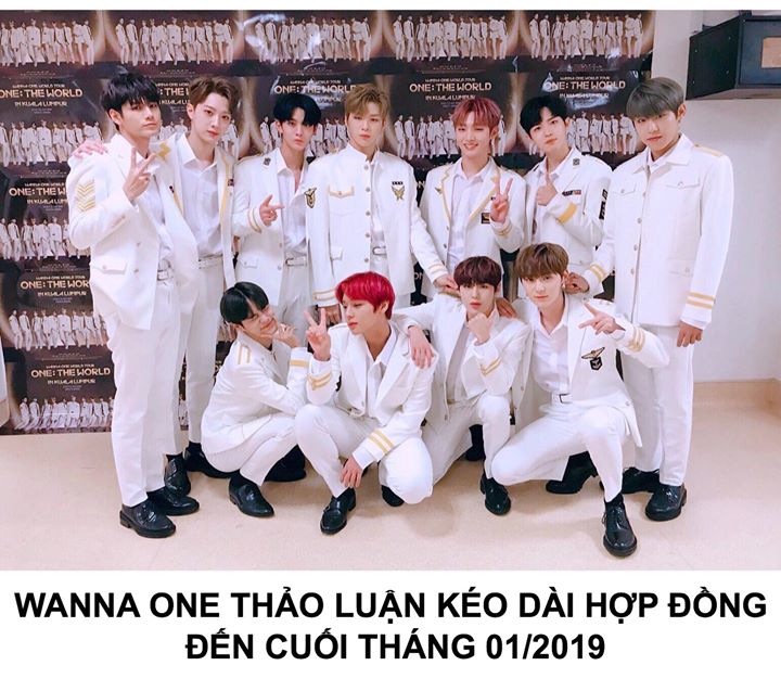 Đây là lần đầu tiên CJ E&M chính thức đề xuất kéo dài hợp đồng thêm 1 tháng để Wanna One có thể tham dự các lễ trao giải và concert cuối cùng được tổ chức vào tháng 1. Các bên công ty đã có buổi gặp gỡ vào ngày 23/07, tuy nhiên họ đang chia ra làm 3 phươn